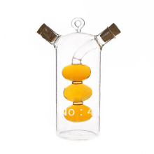 Borosilicate Glass Oil and Vinegar Bottle with Grape, Cruet Set